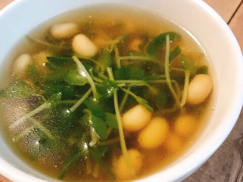【温活】朝の簡単大豆スープ